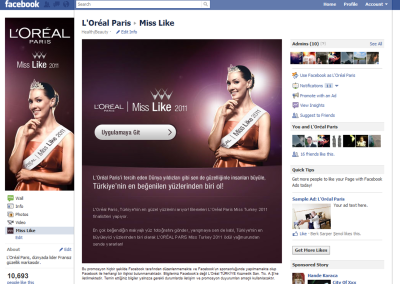 L’Oréal Paris Miss Like Facebook Competition